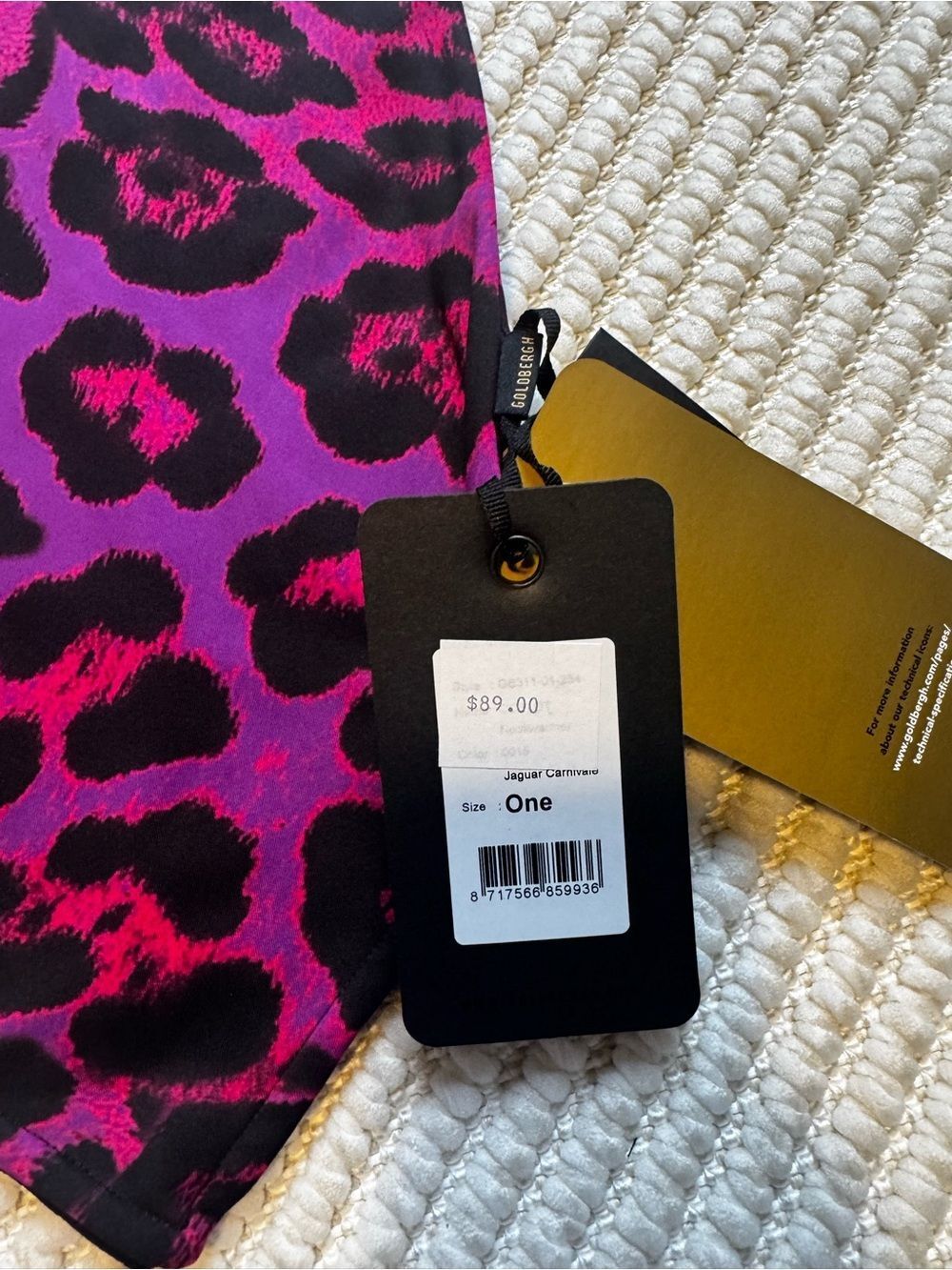 Goldbergh GIULIETTA OCELOT neckwarmer purple Jaguar Carnivare Gaitor Neck Warmer - Picture 3 of 3